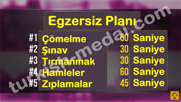 4 Dakikalık Egzersiz Planı 4 Dakikalık Egzersiz Planı