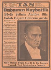 11 Kasım 1938 Tan Gazetesi