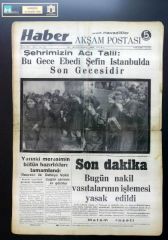 10 Kasım 1938 - Akşam Postası