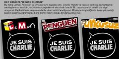 Uykusuz, Leman ve Penguen'den Charlie Hebdo dayanışması