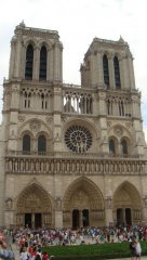 Notre Dame Kilisesi Dünyaca Ünlü Önden Görüntüsü