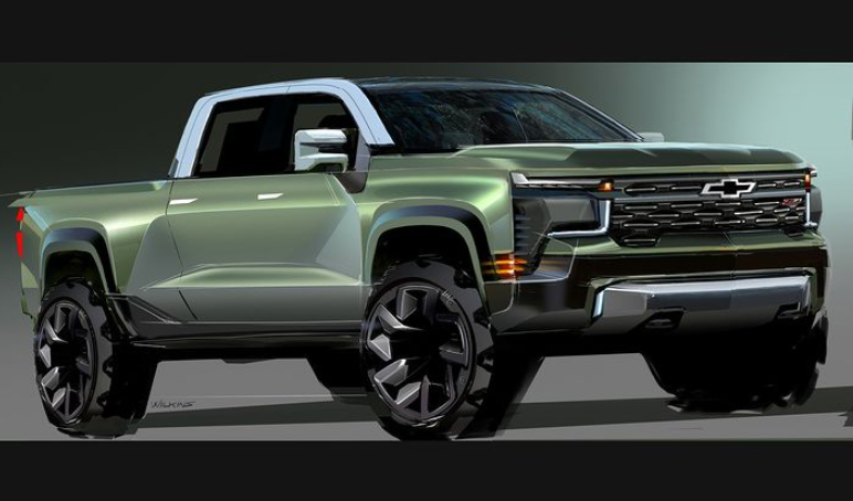 GM Retro Stilindeki Kare Gövdeli Fütüristik Chevy Pikabını Paylaştı