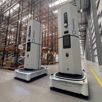 Dünyanın en uzun otonom robotu depoda günde 100 binden fazla palet tarayabiliyor