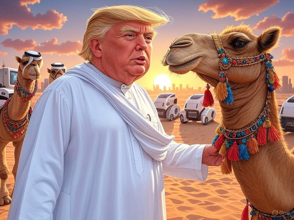 Katar siber kamyonları, seçkin develer ve trilyon dolarlık antlaşmalar: Körfez ülkeleri Trump'ın ziyareti için neden elinden geleni yapıyor?