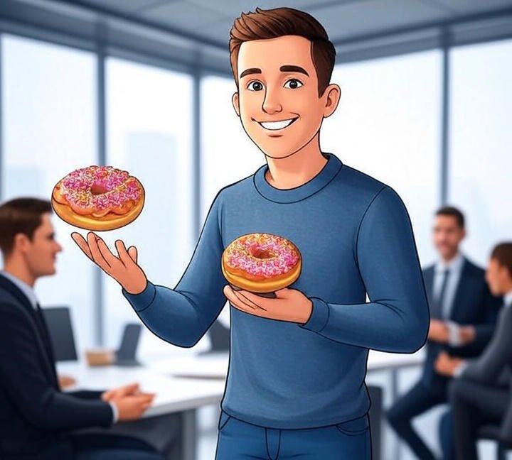 Donut teslimatçısı özgeçmişini Donut kutusuna saklamış ve patronlara "Çoğu özgeçmiş çöp kutusuna atılır, benimki sizin karnınızda"