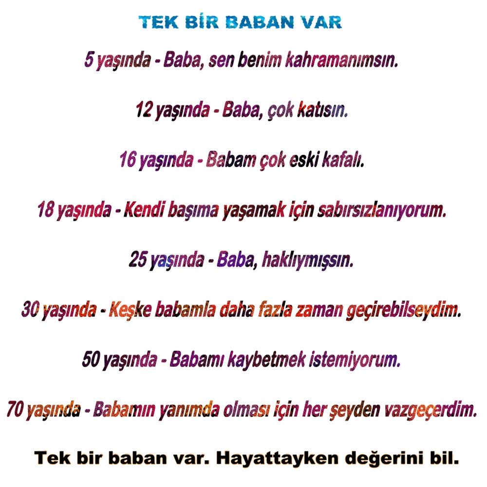 TEK BİR BABAN VAR