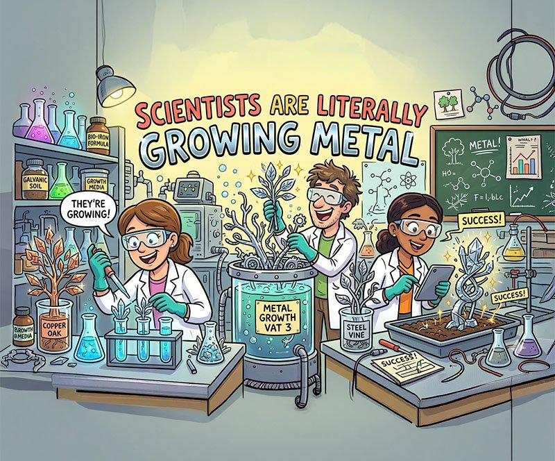 Bilim İnsanları Kelimenin Tam Anlamıyla Metal Yetiştiriyor